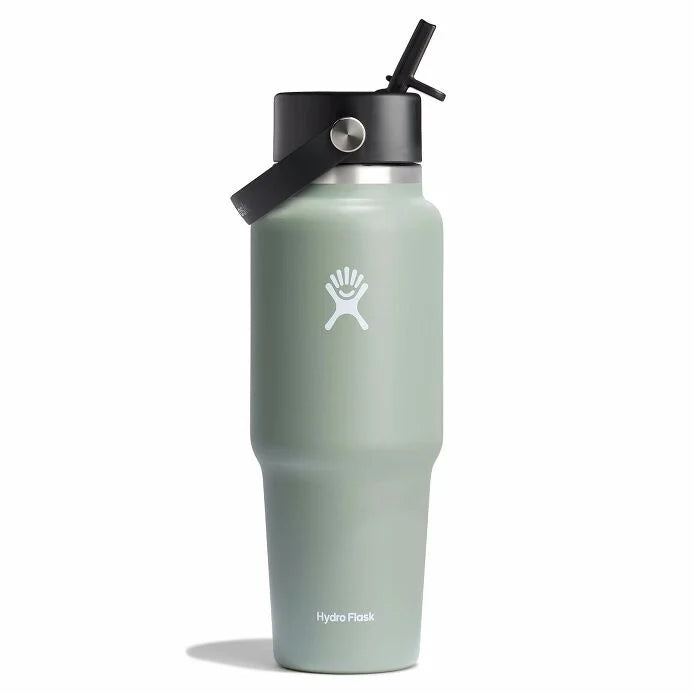 32 oz Wide Mouth Travel Bottle with Flex Straw Cap - Agave